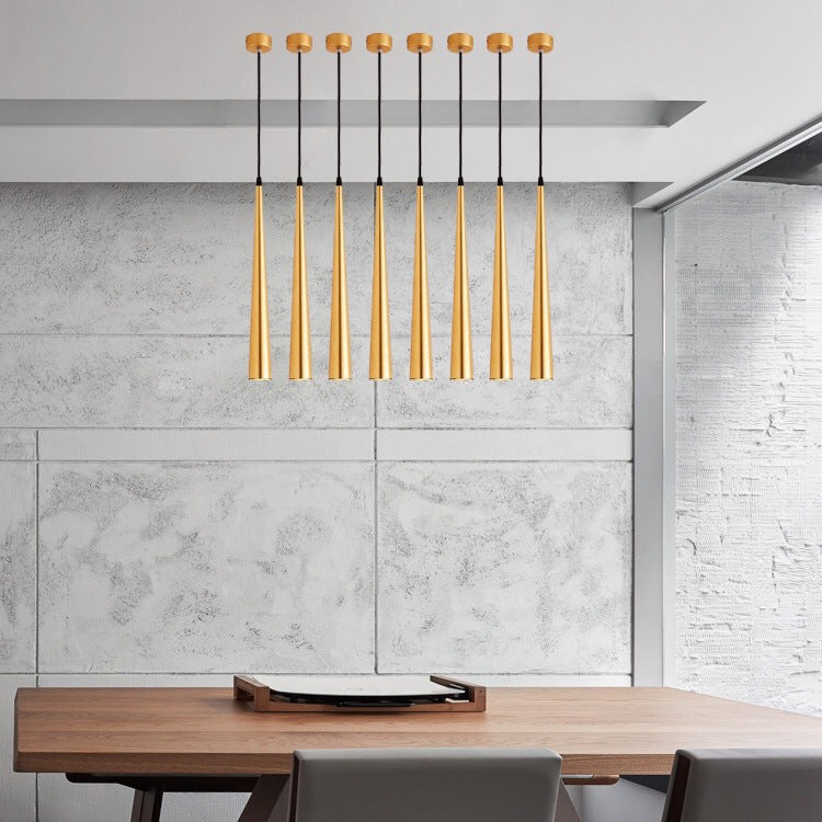 Led Cylindrical Cone Chandelier Restaurant Hanging Downlight
