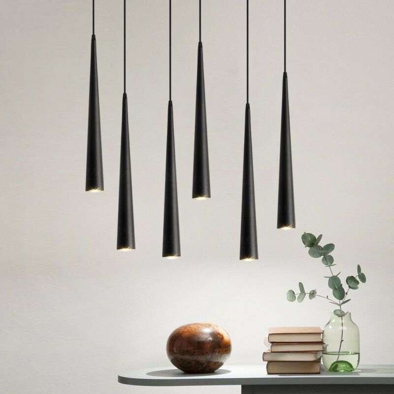 Led Cylindrical Cone Chandelier Restaurant Hanging Downlight