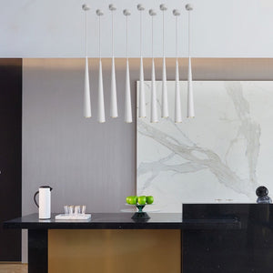 Led Cylindrical Cone Chandelier Restaurant Hanging Downlight