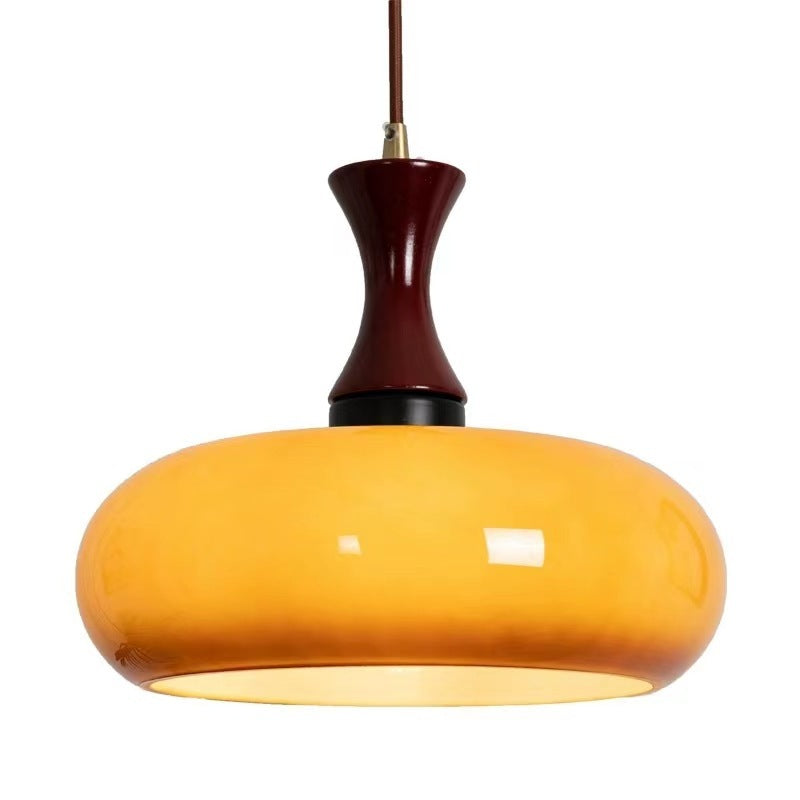 Creative Modern And Simple Bao Sihaozhong Ancient Wooden Solid Wood Chandelier Walnut Bedroom Bedside Balcony Chandelier